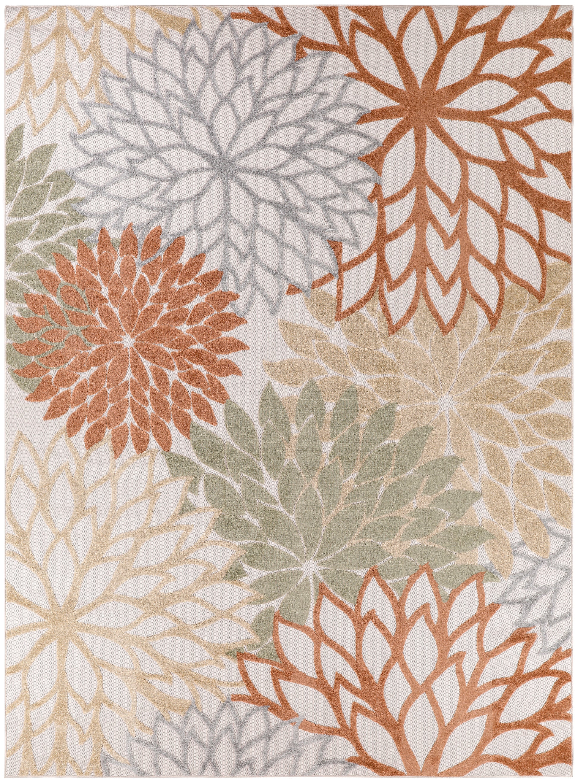 Nourison Home Aloha  Ivory Multicolor  Contemporary