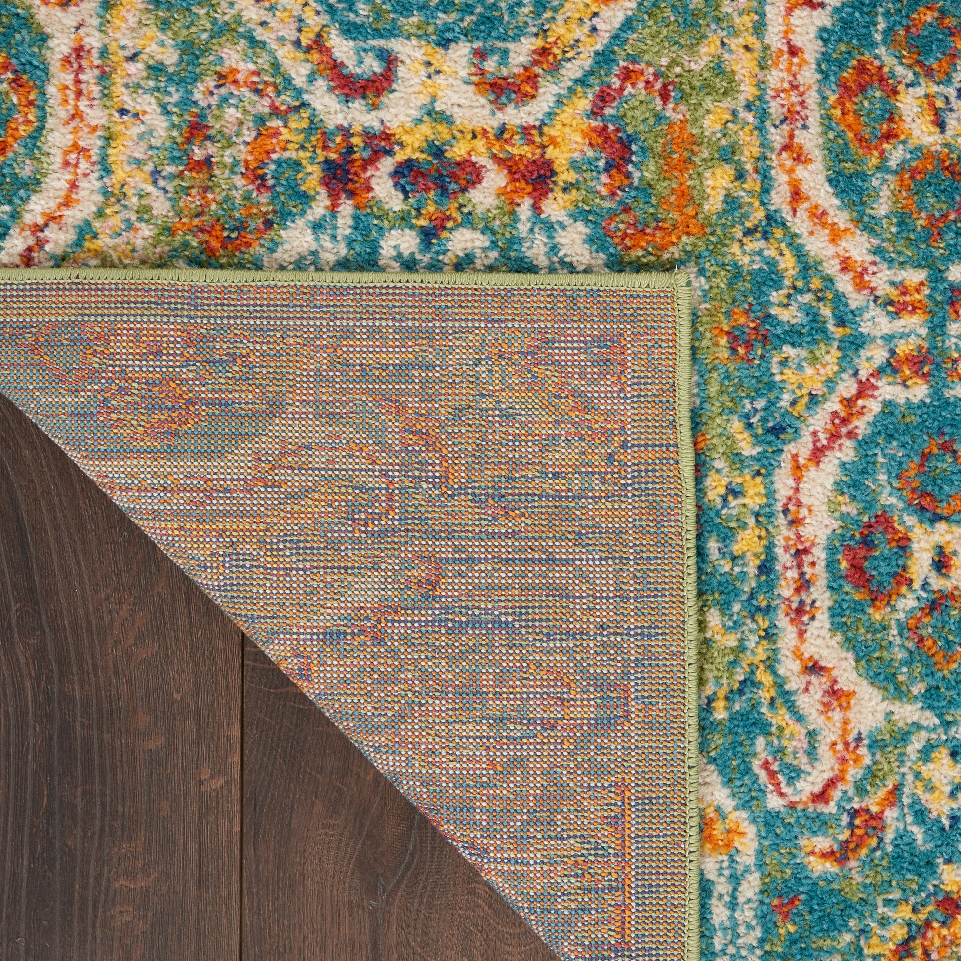 Nourison Home Allur  Turquoise Multicolor  Transitional