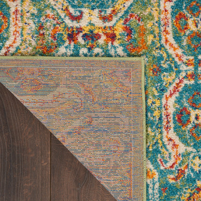 Nourison Home Allur  Turquoise Multicolor  Transitional