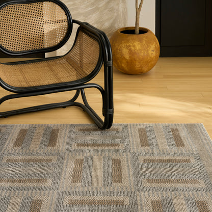 Nourison Home Nordic  Grey Multicolor  Contemporary