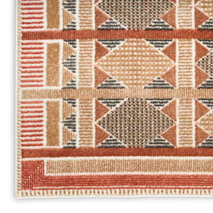 Nourison Home Nordic  Rust Multicolor  Contemporary
