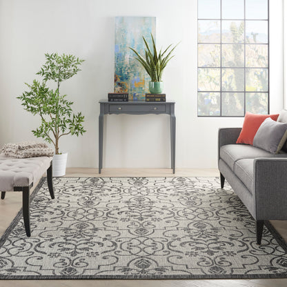 Nourison Home Country Side  Ivory Charcoal  Transitional