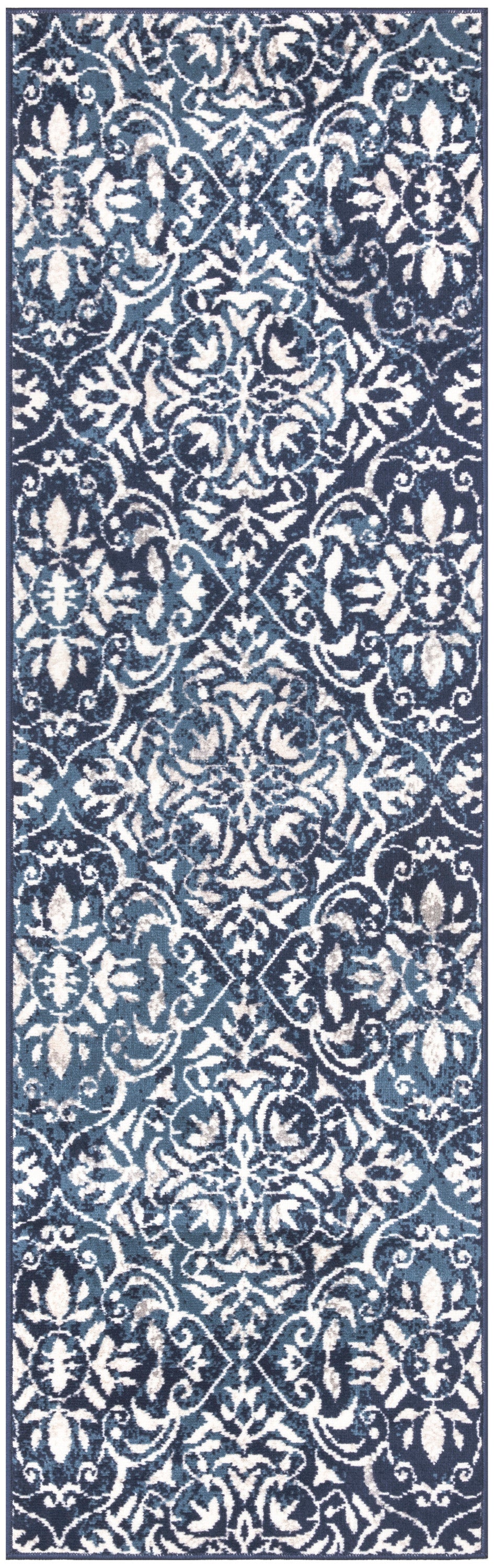 Nourison Home Jubilant JUB21 Navy Ivory Contemporary Power-loomed Rug