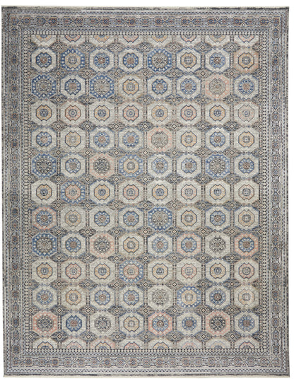 Nourison Home Starry Nights STN09 Grey Navy Traditional Loom-woven Rug