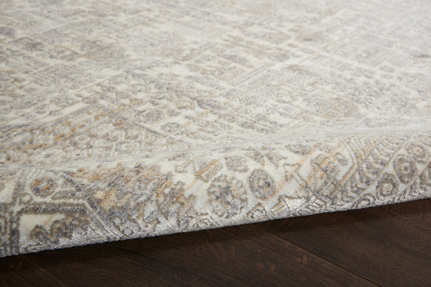 Nourison Home Lustrous Weave  Ivory Beige  