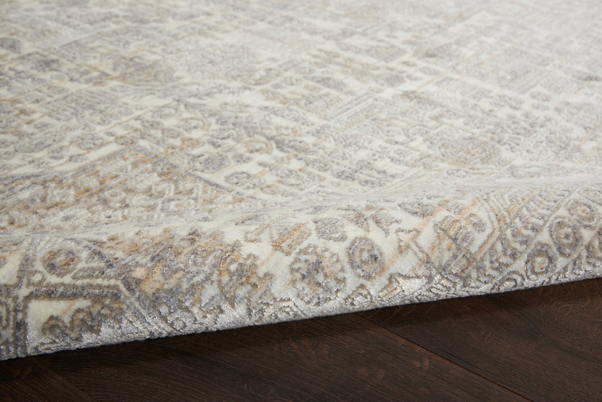 Nourison Home Lustrous Weave  Ivory Beige  