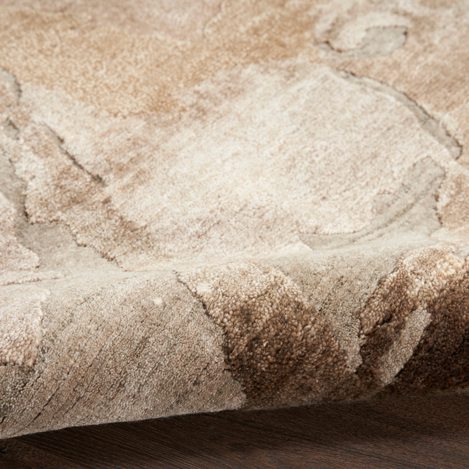 Nourison Home Silk Shadows  Beige Silver  Contemporary