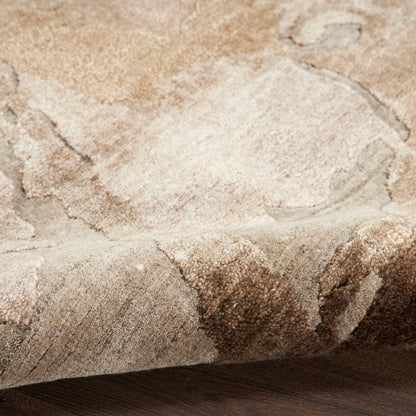 Nourison Home Silk Shadows  Beige Silver  Contemporary