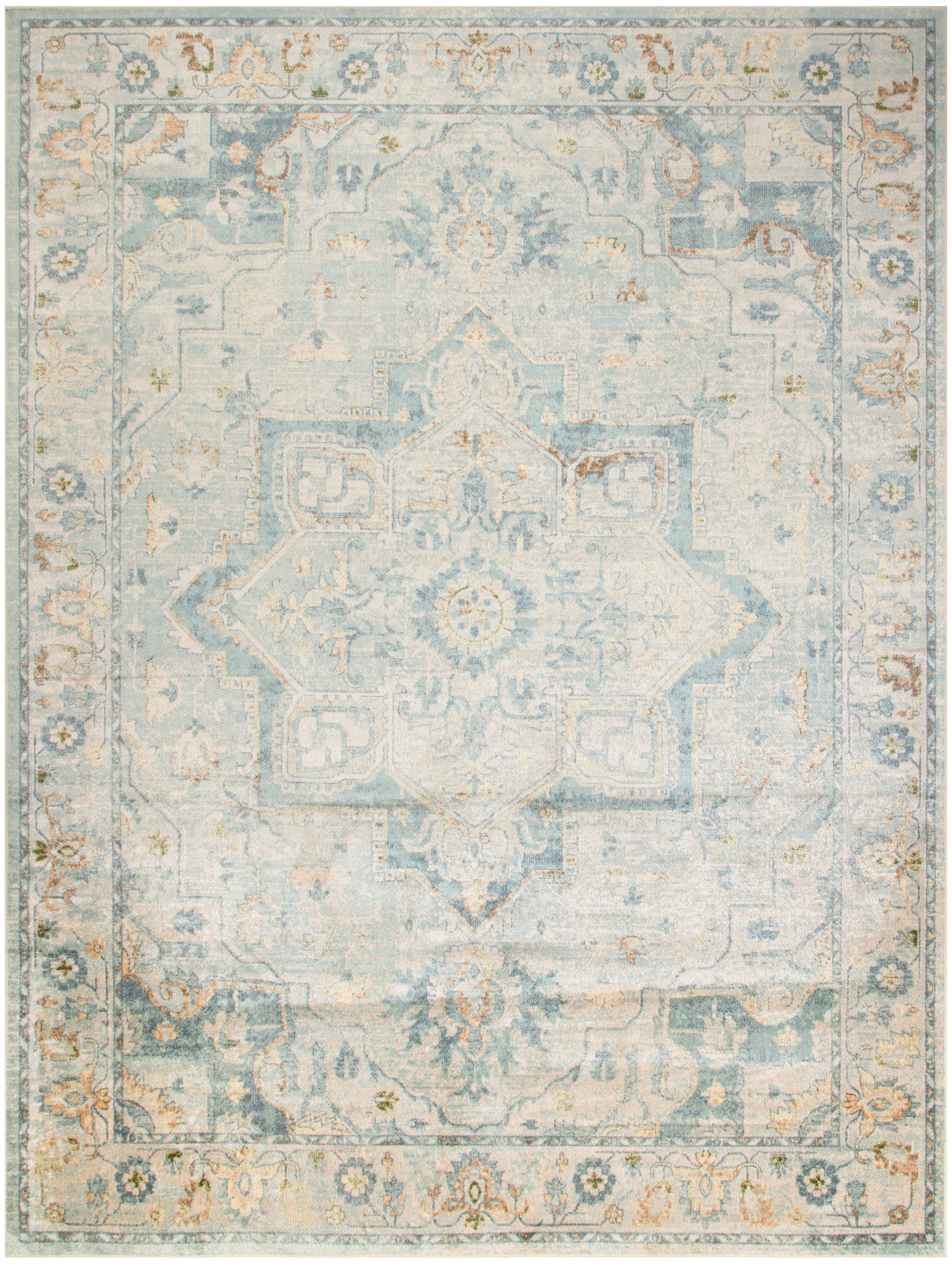 Nourison Home Astra Machine Washable  Light Blue  Traditional