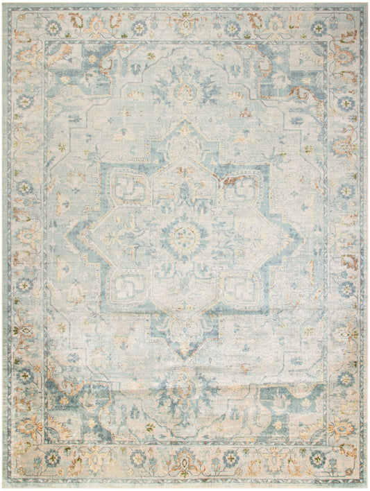 Nourison Home Astra Machine Washable  Light Blue  Traditional