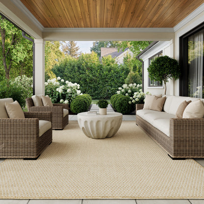 Nourison Home Courtyard  Natural  Contemporary