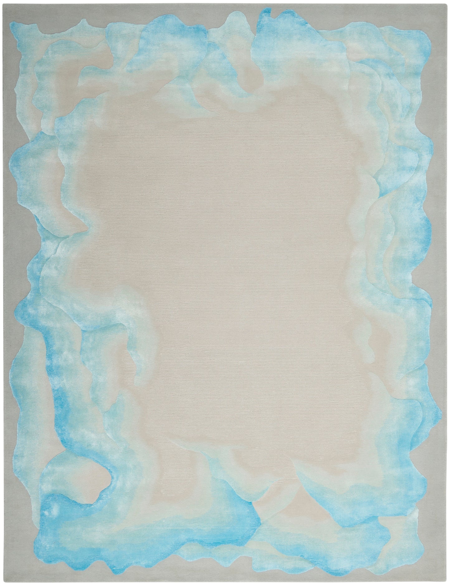 Nourison Home Prismatic PRS22 Sea Mist Blue Contemporary Hand Tufted Rug