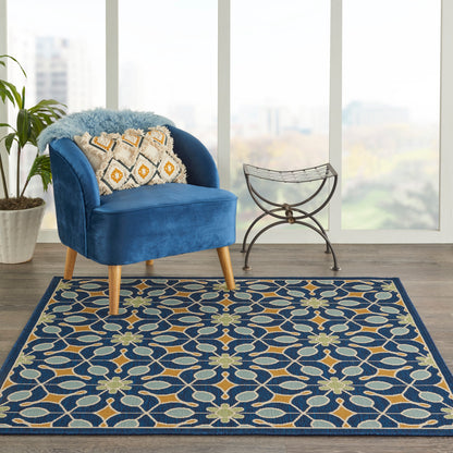 Nourison Home Caribbean  Navy  Contemporary