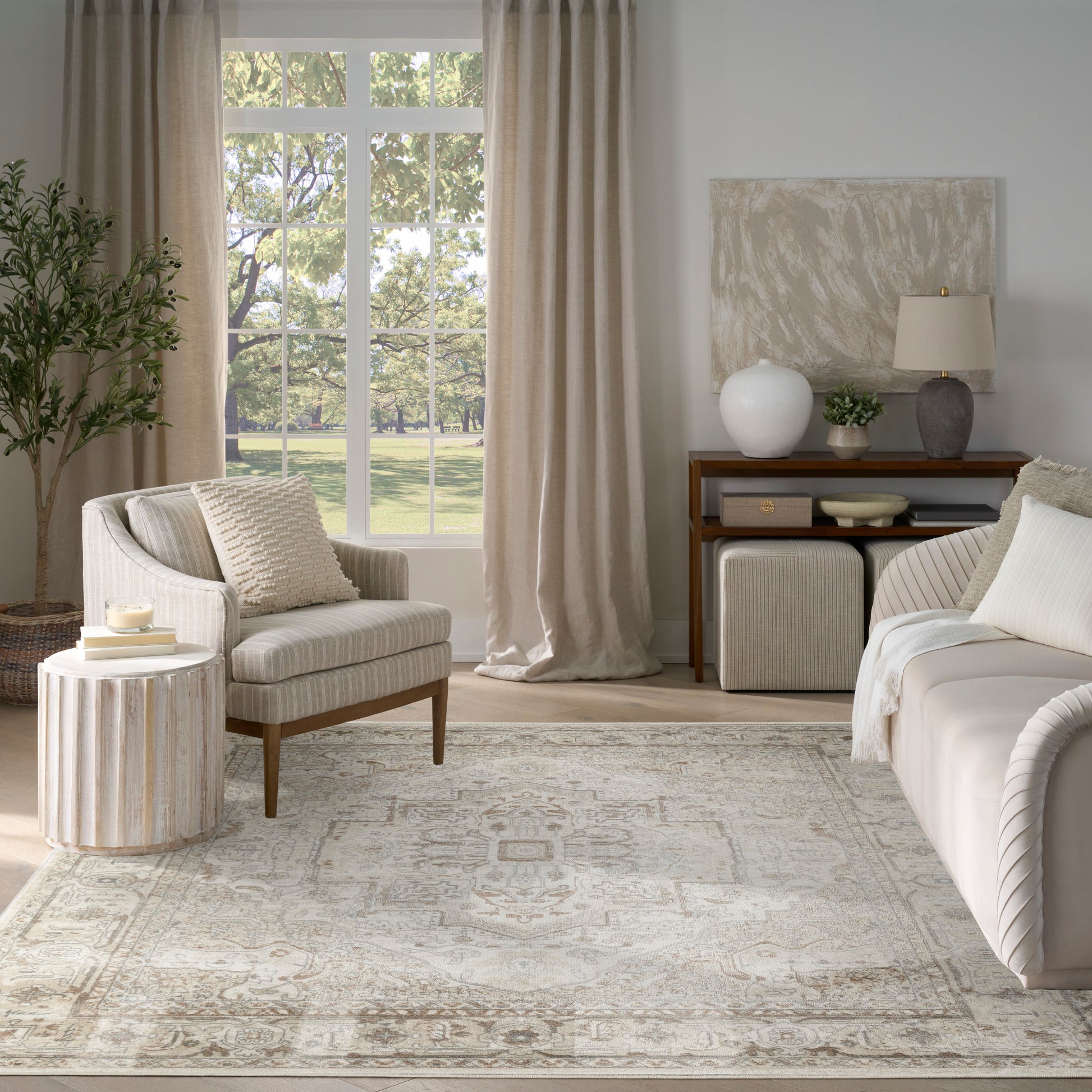 Nourison Home Quarry  Beige  Traditional