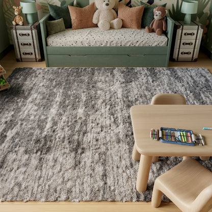 Nourison Home Dreamy Shag  Charcoal Ivory  Contemporary