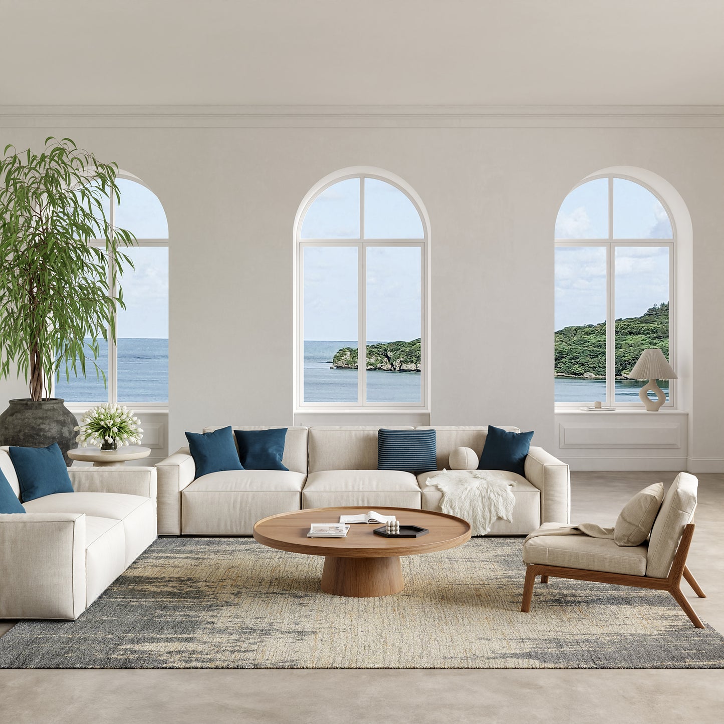 Nourison Home Harmony  Slate Beige  Contemporary