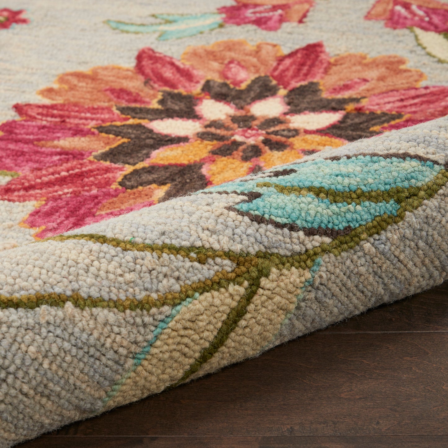 Nourison Home Bahari  Grey Multicolor  Contemporary