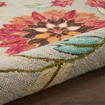 Nourison Home Bahari  Grey Multicolor  Contemporary