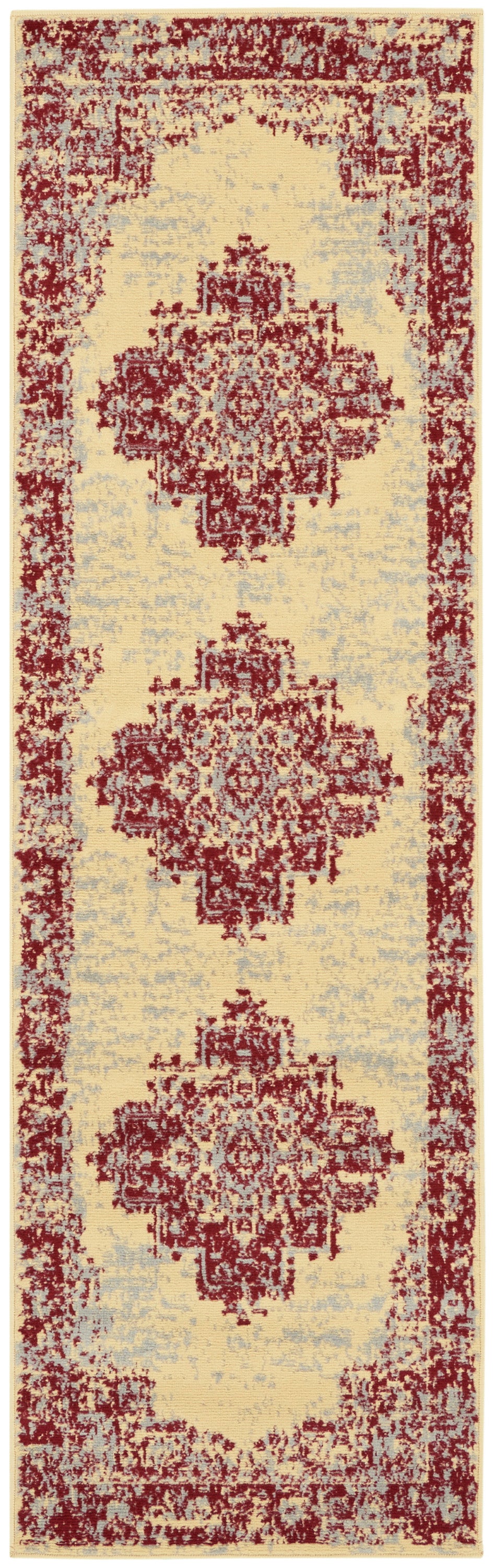 Nourison Home Grafix GRF14 Cream Red Transitional Power-loomed Rug