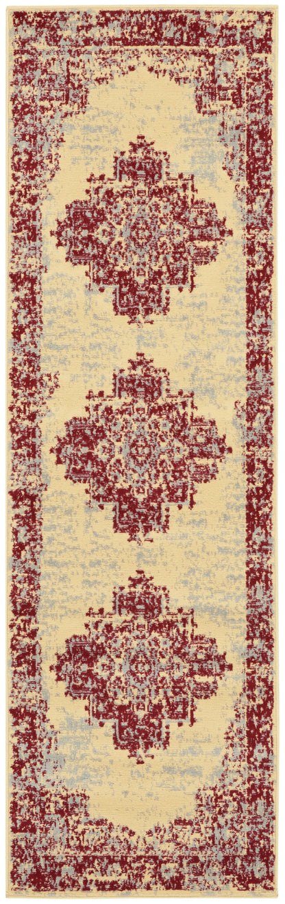 Nourison Home Grafix GRF14 Cream Red Transitional Power-loomed Rug