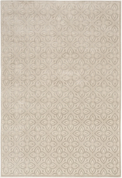 Nourison Home Washable Charm WCH03 Silver Ivory Contemporary Machine Woven Rug