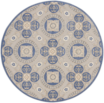 Nourison Home Aloha ALH30 Blue Grey Contemporary Power-loomed Rugs