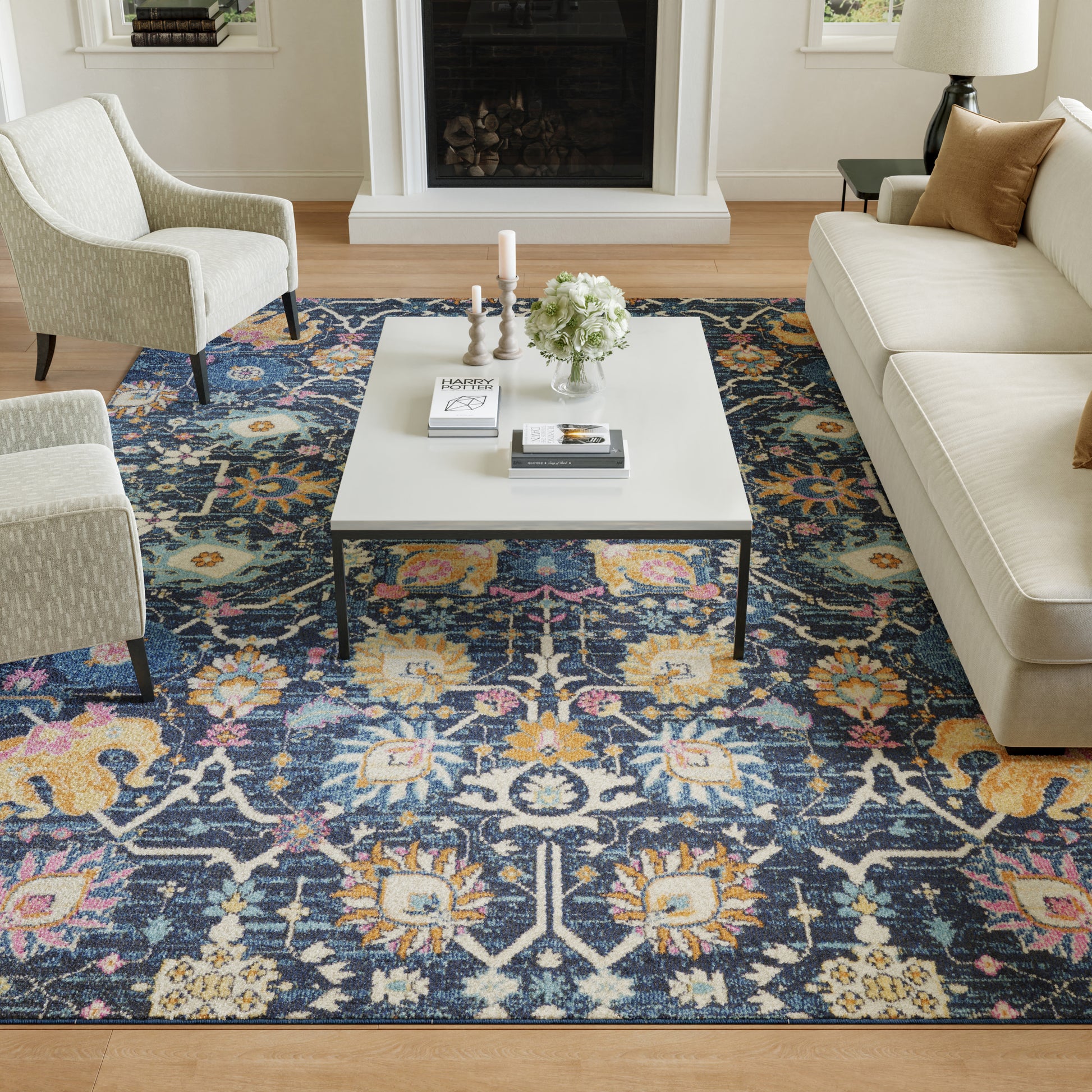 Nourison Home Passion  Navy  Transitional