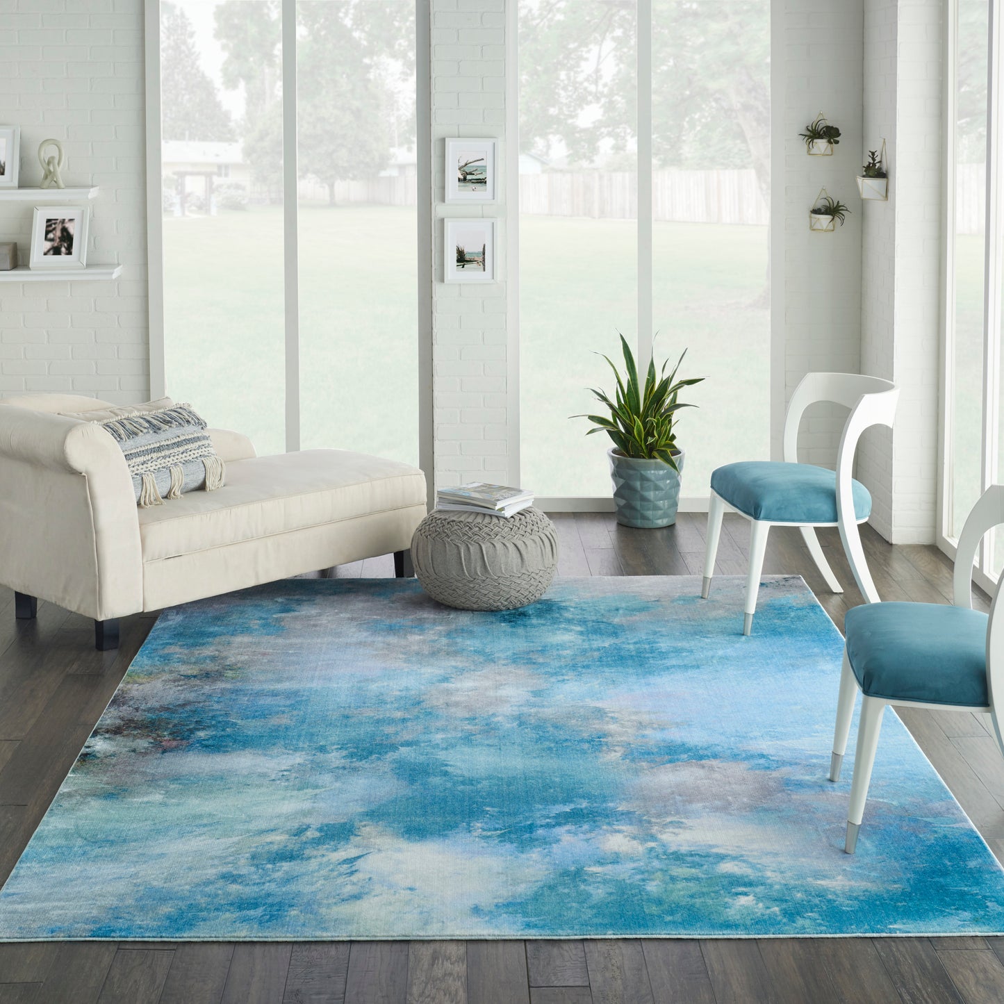 Nourison Home Le Reve  Seafoam  Contemporary