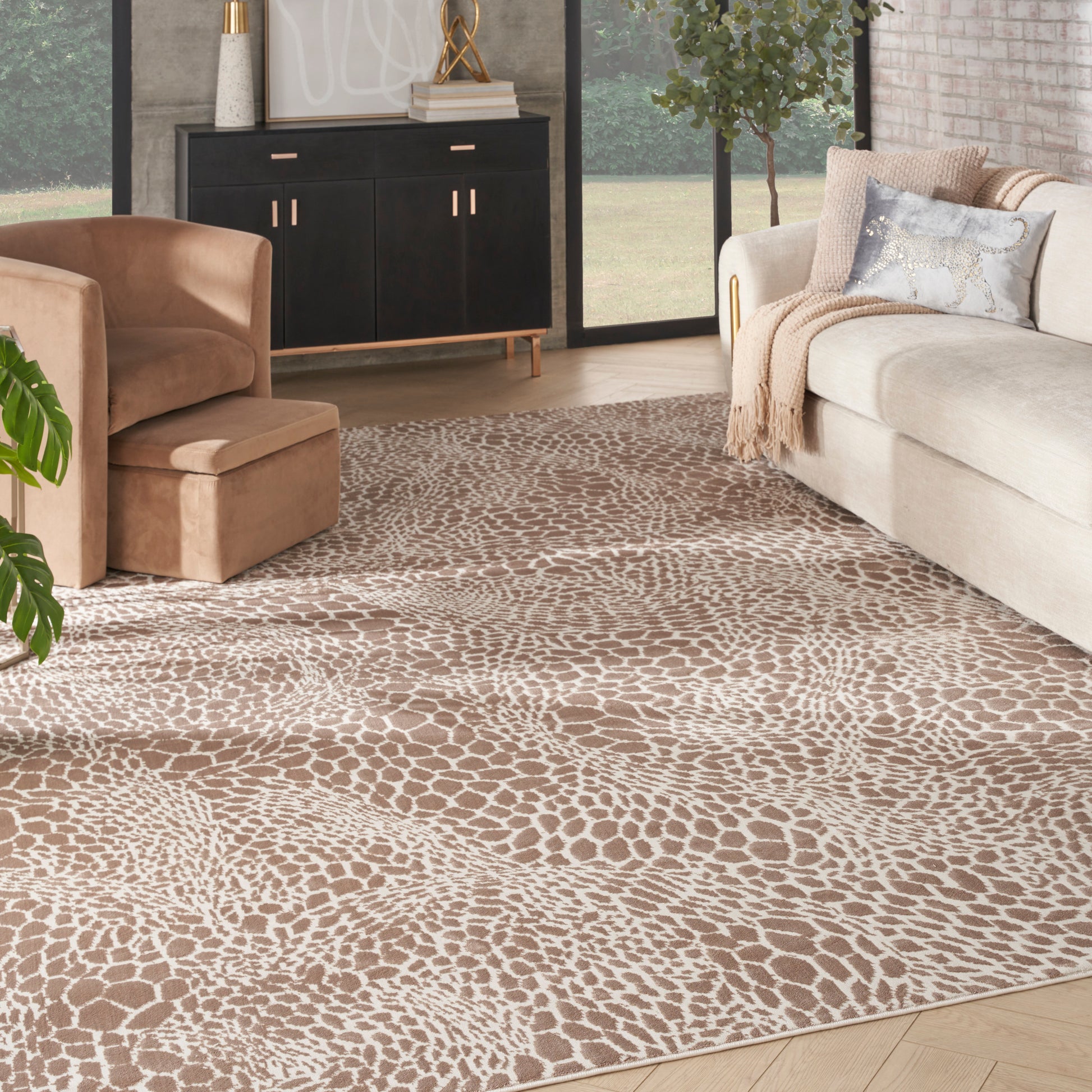 Nourison Home Desire  Camel Silver  Contemporary