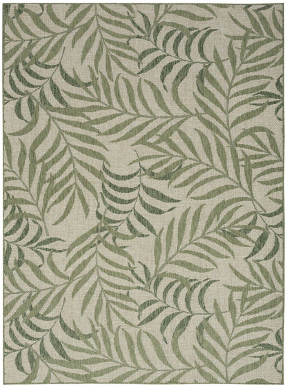 Nourison Home Garden Oasis GOA01 Ivory Green Contemporary Power-loomed Rug