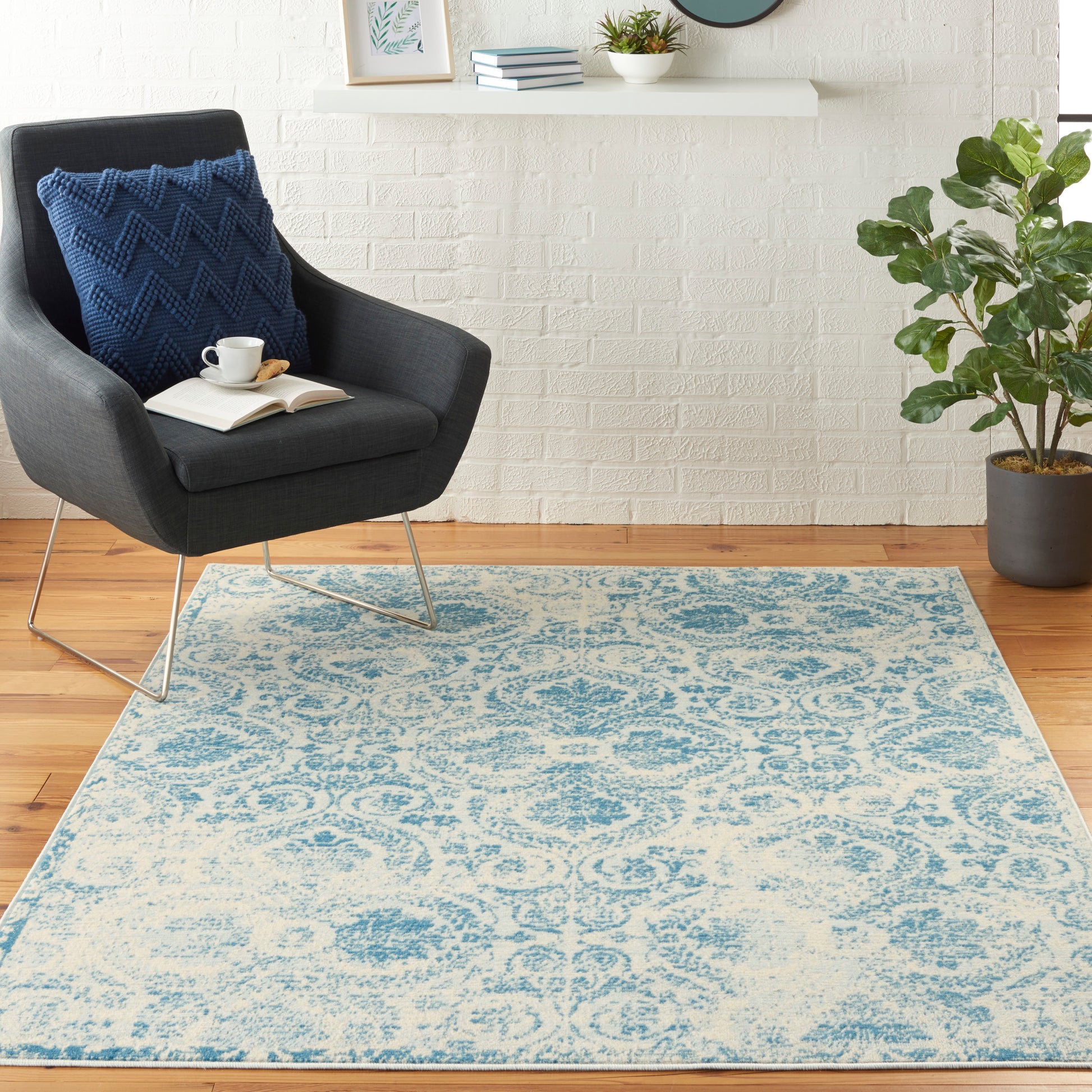 Nourison Home Jubilant  Blue  Transitional