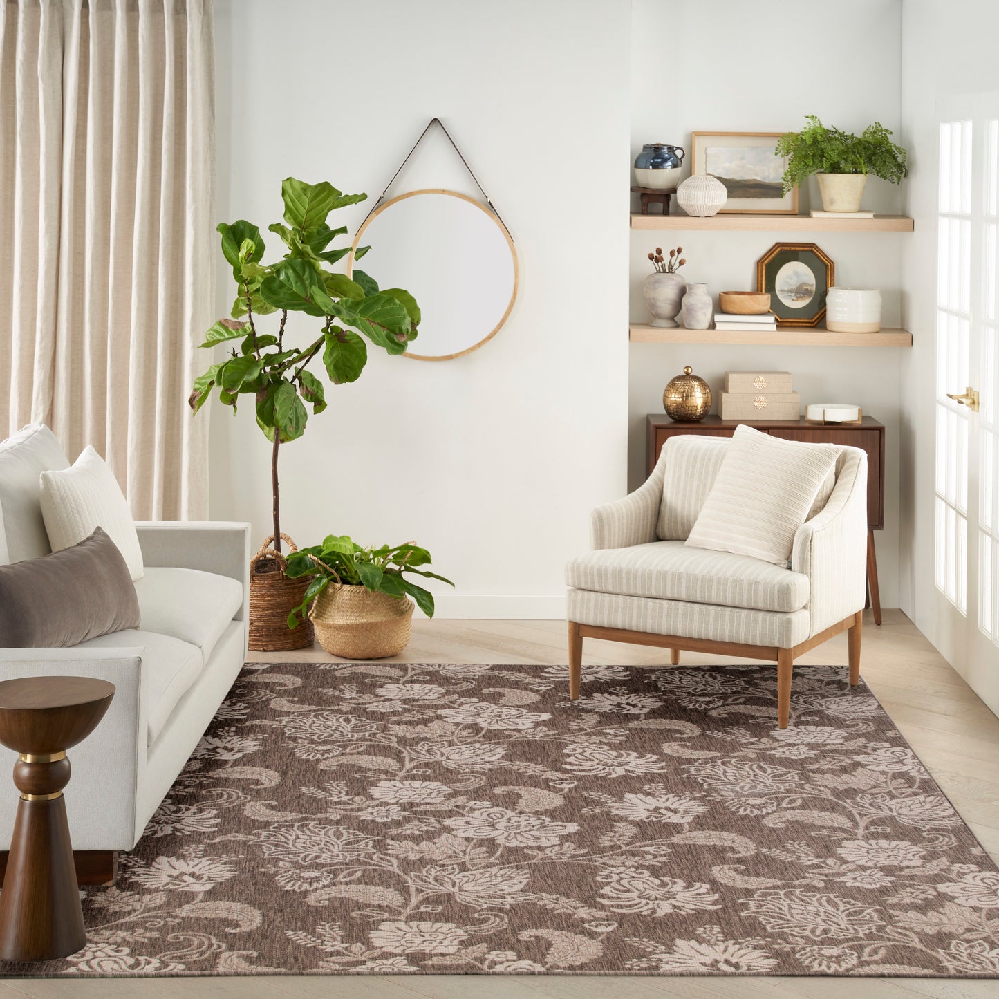 Nourison Home Garden Oasis  Mocha  Contemporary