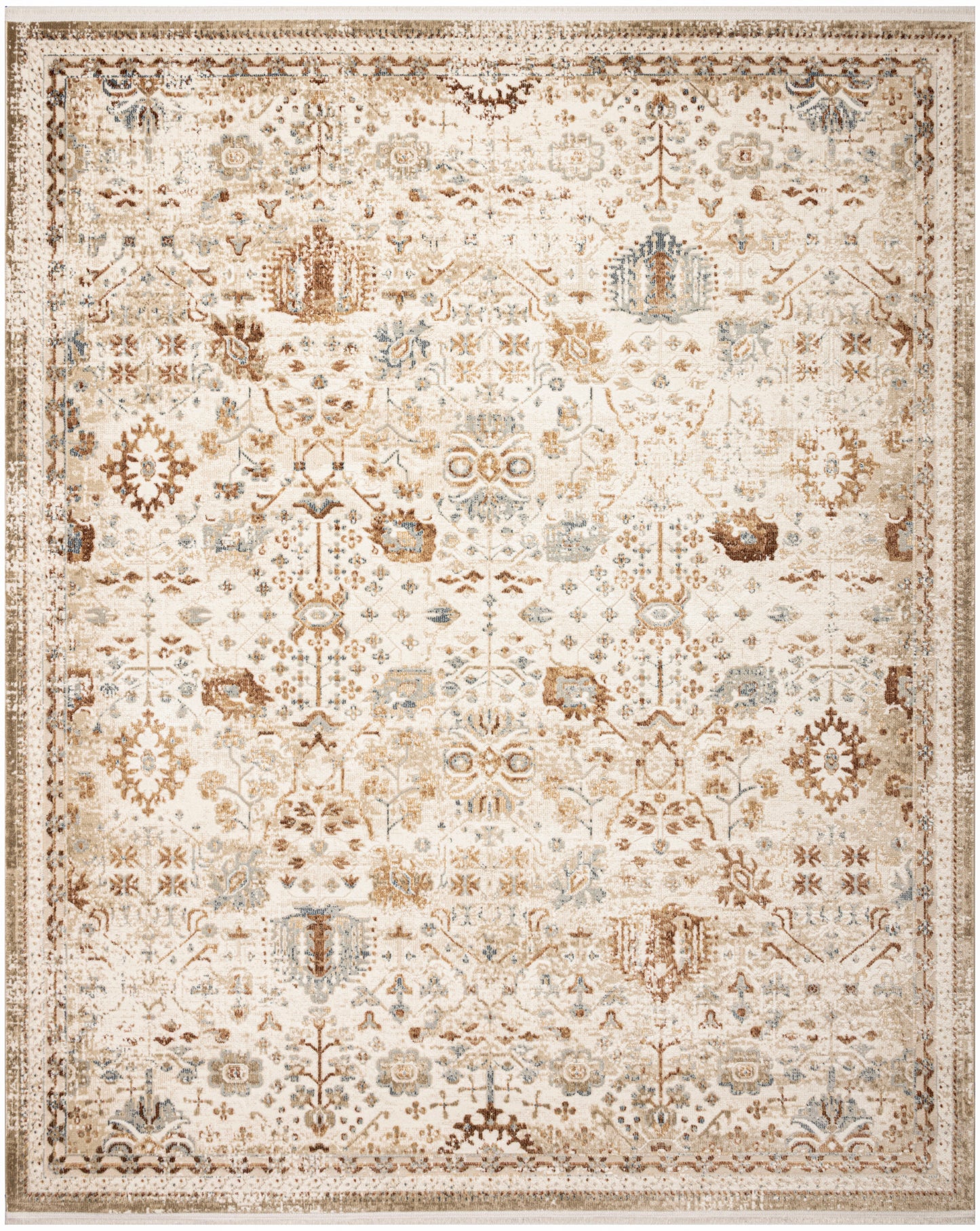 Nourison Home Pardis  Ivory Rust  Traditional