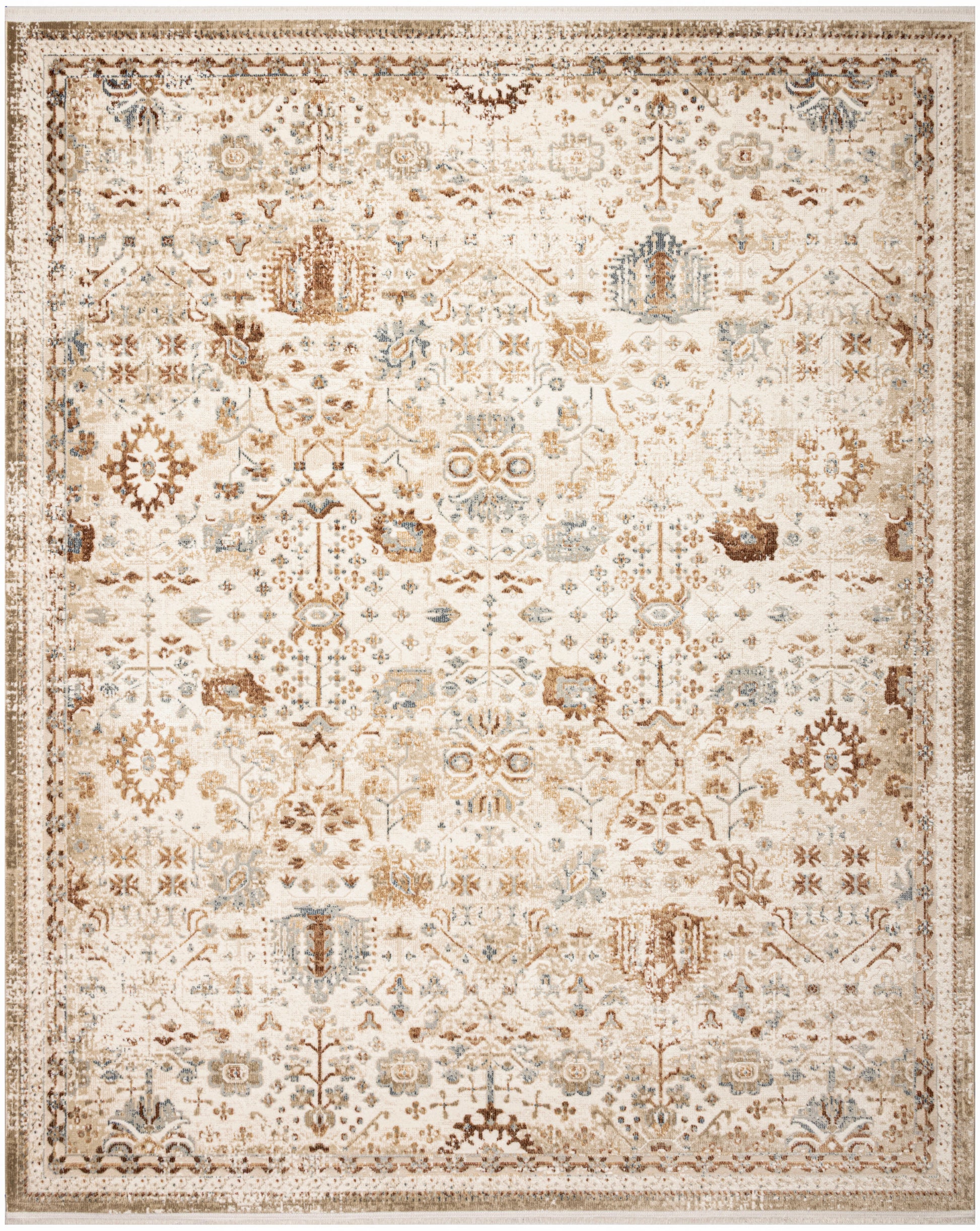Nourison Home Pardis  Ivory Rust  Traditional