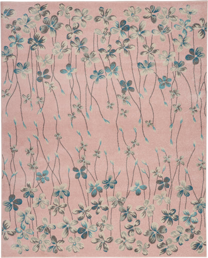 Nourison Home Tranquil TRA04 Pink Contemporary Power-loomed Rug
