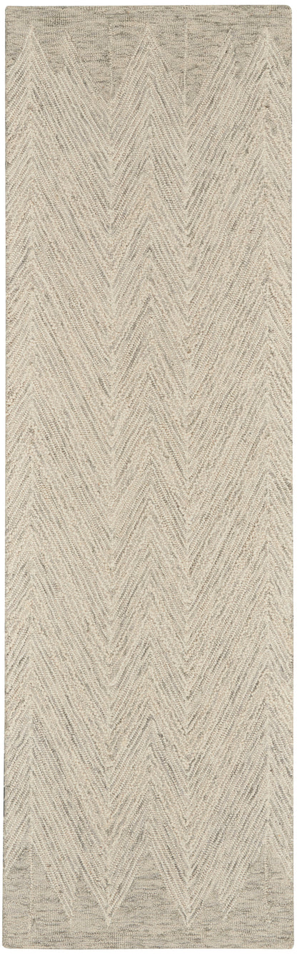 Nourison Home Interlock ITL04 Ivory Grey Contemporary Tufted Rug