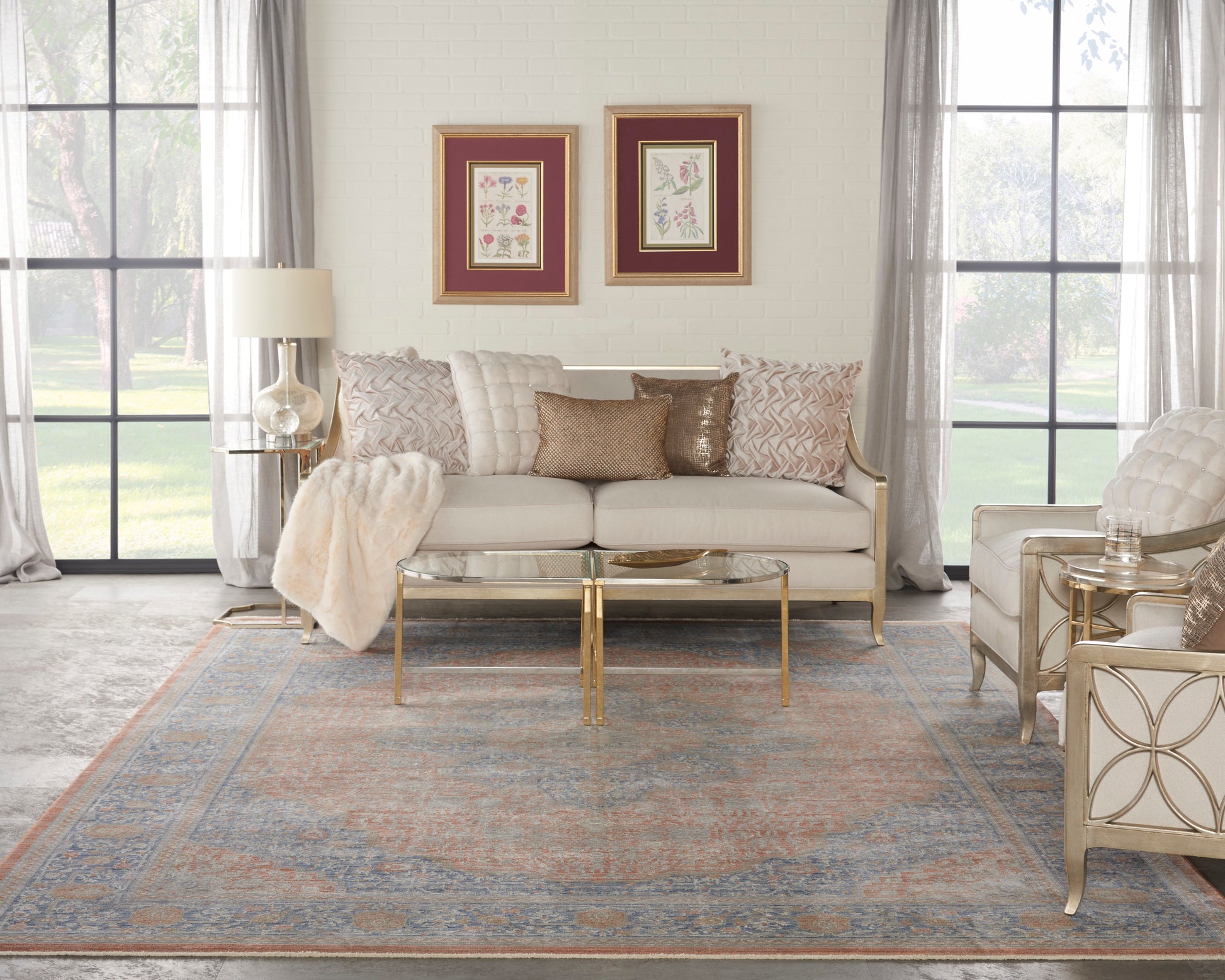 Nourison Home Starry Nights  Blush Multicolor  Traditional