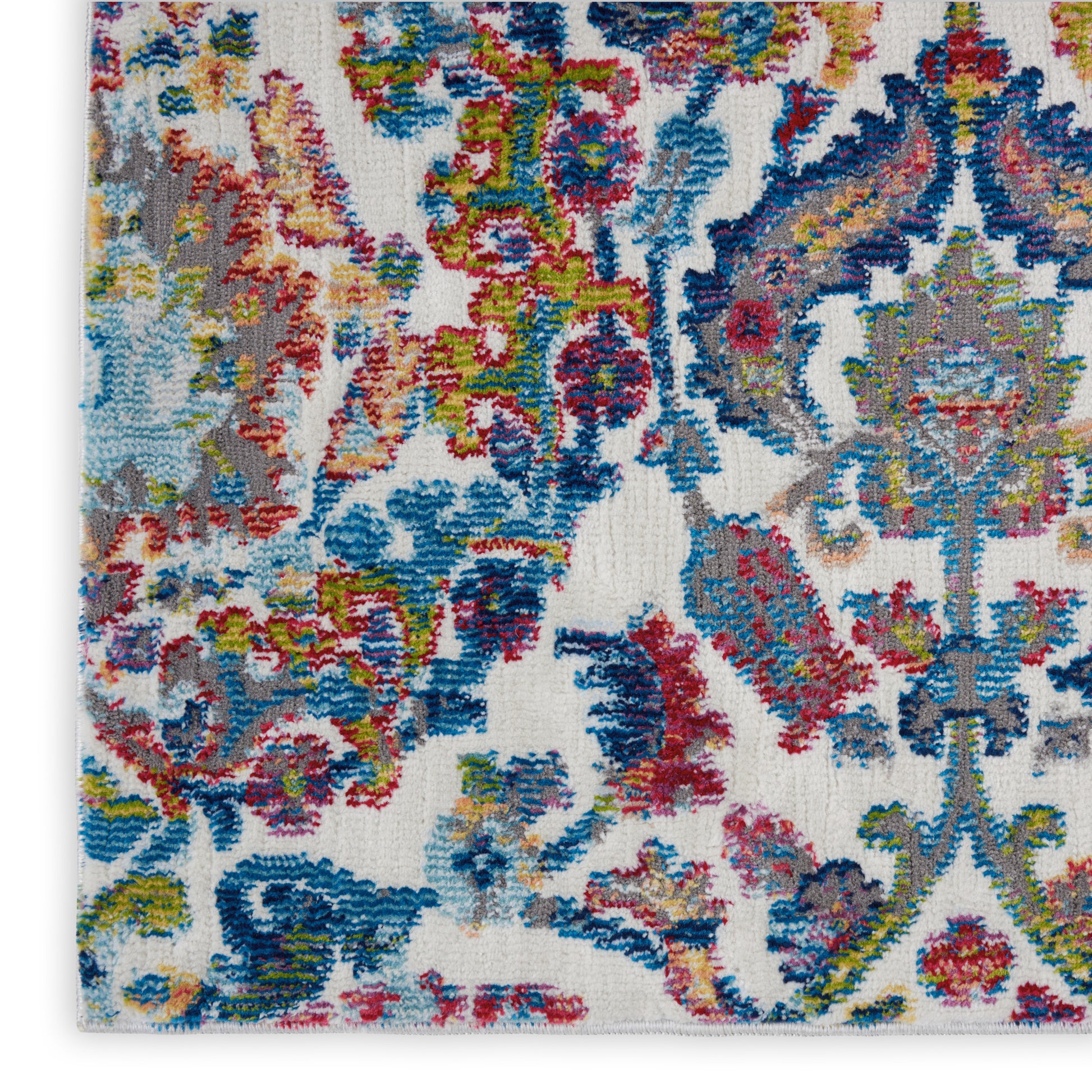 Nourison Home Ankara Global  Ivory Blue  Transitional