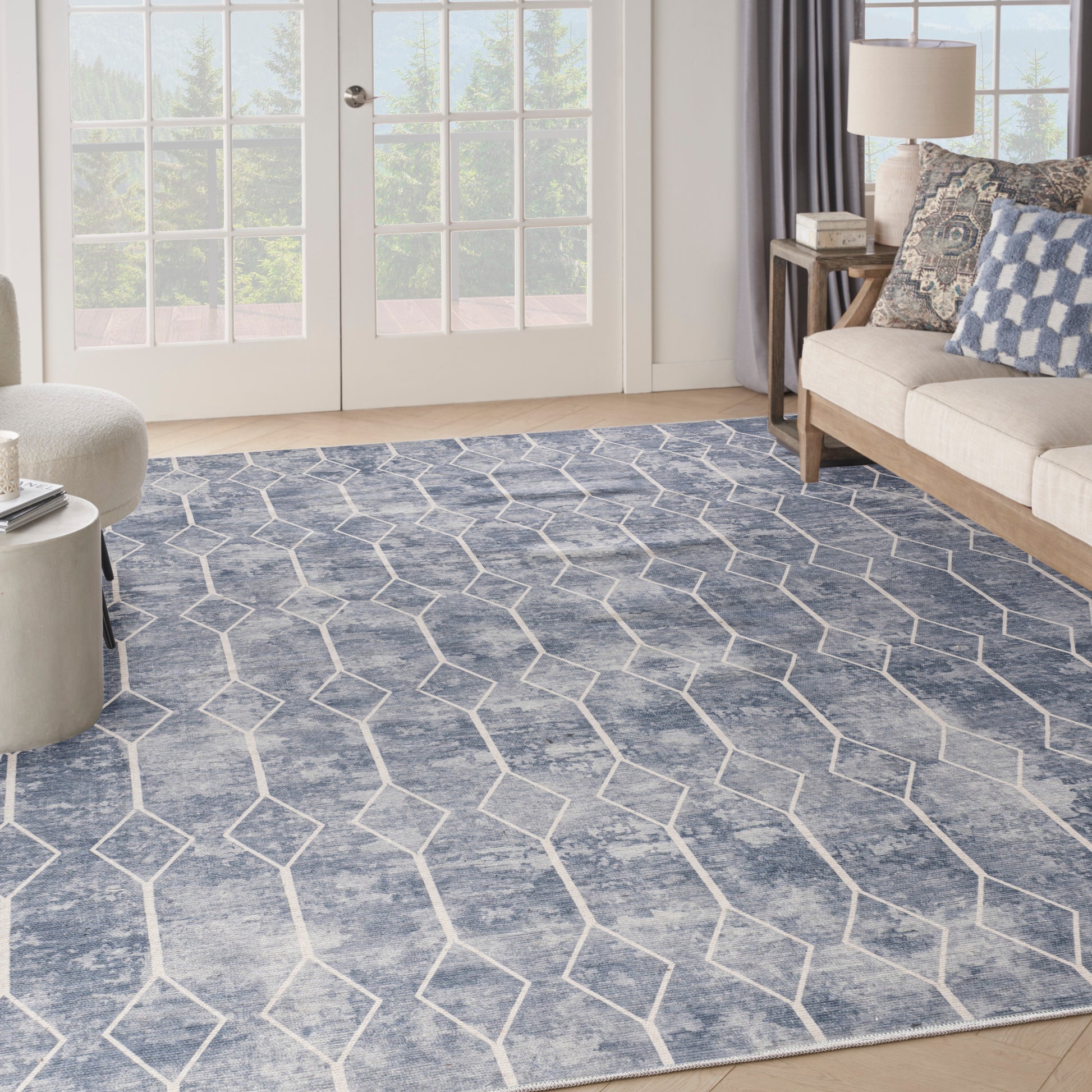 Nourison Home New Concept Washables  Blue  Contemporary