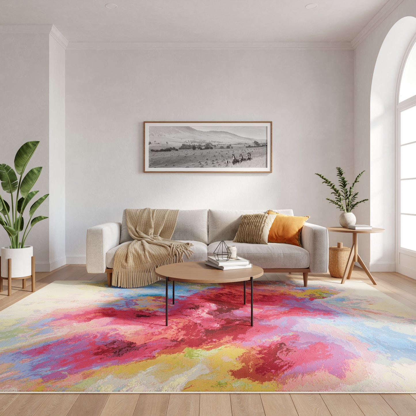 Nourison Home Color Splash  Ivory Multicolor  Contemporary