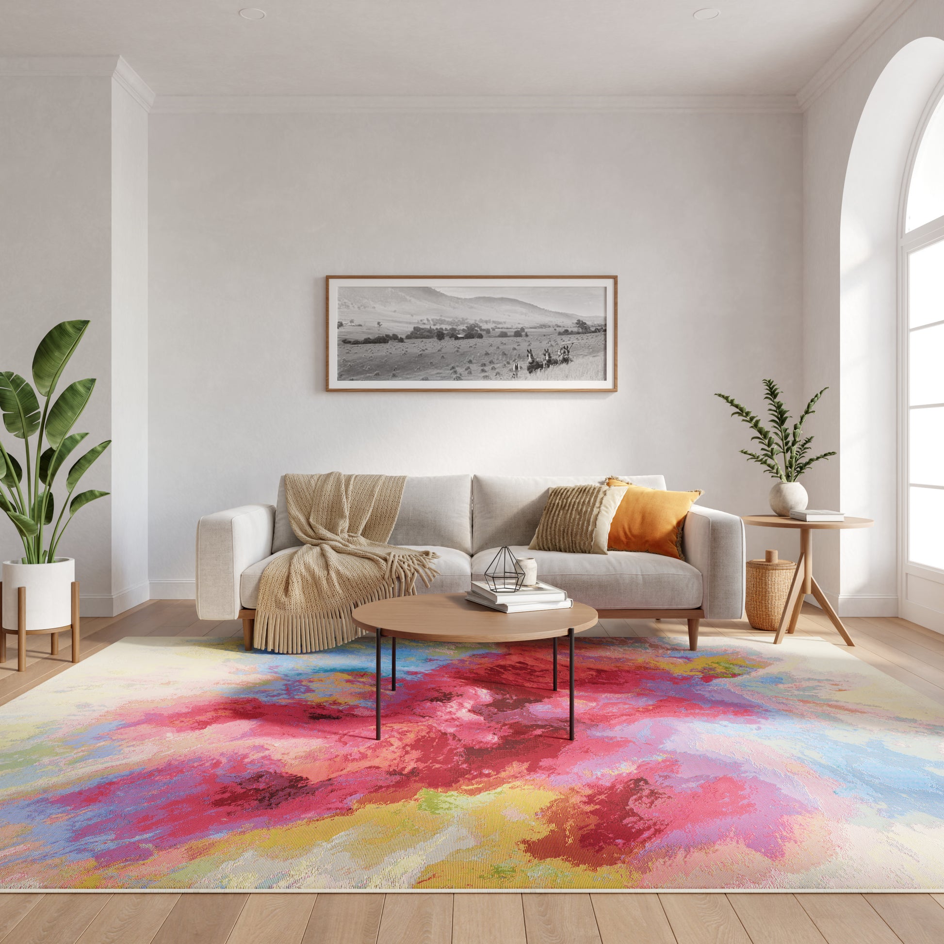 Nourison Home Color Splash  Ivory Multicolor  Contemporary
