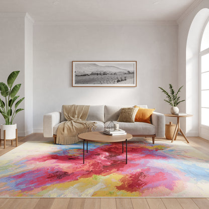 Nourison Home Color Splash  Ivory Multicolor  Contemporary