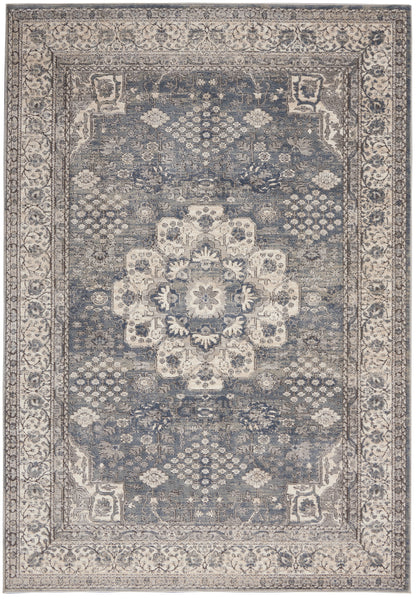 Nourison Home Quarry QUA07 Grey Ivory Transitional Power-loomed Rugs