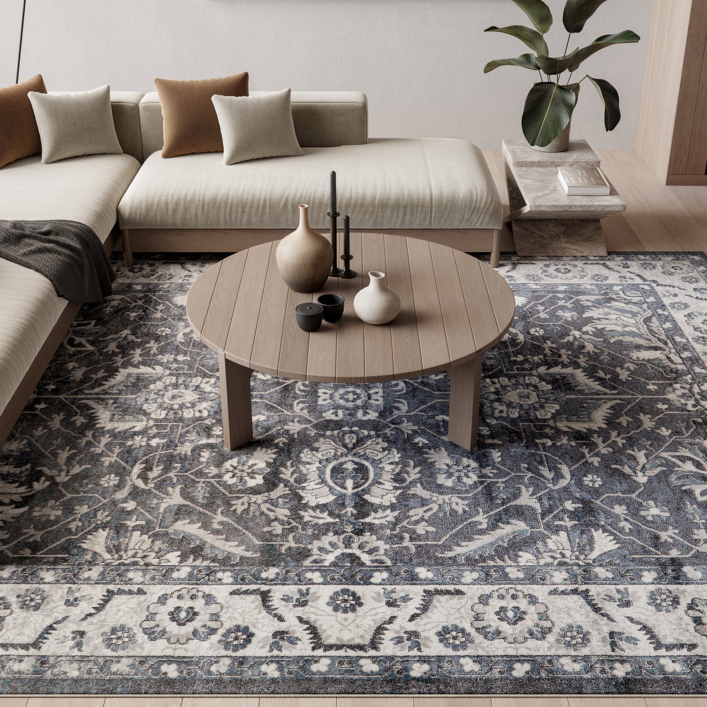 Nourison Home Astra Machine Washable  Slate  Traditional