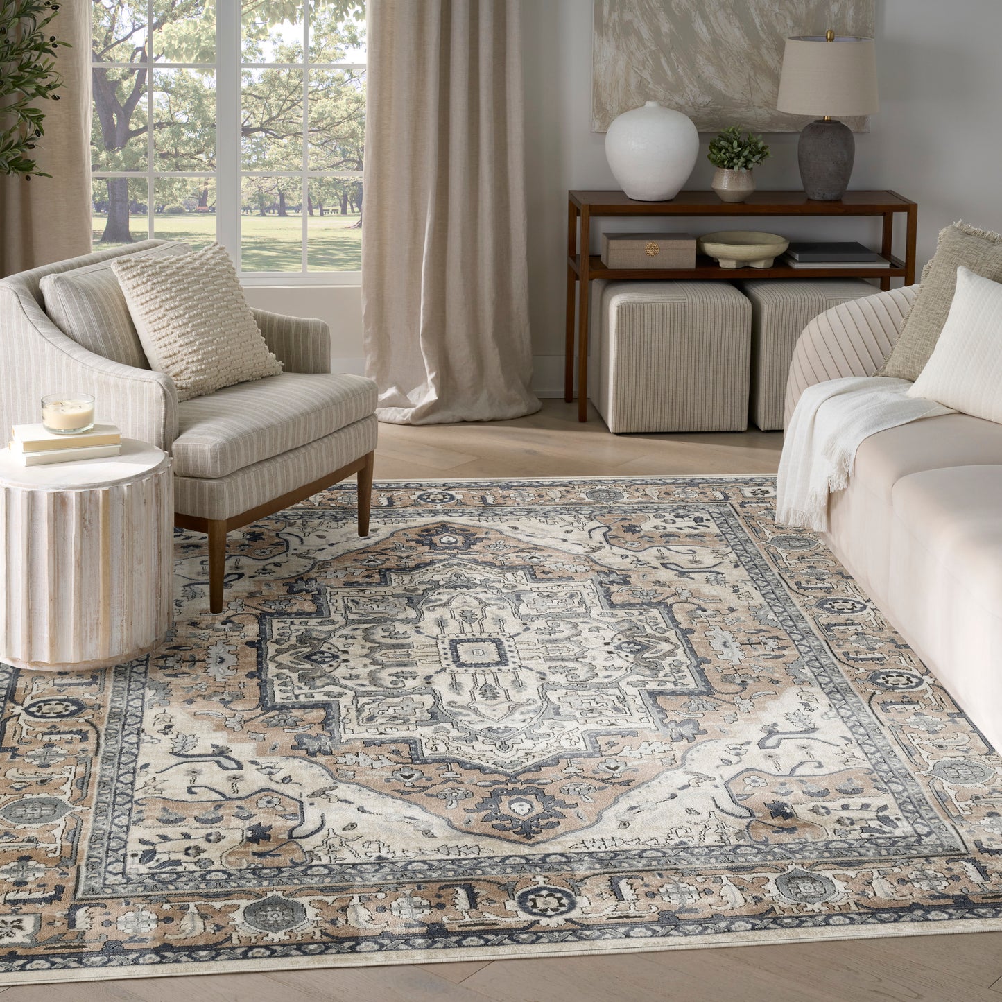 Nourison Home Quarry  Ivory Taupe  Traditional