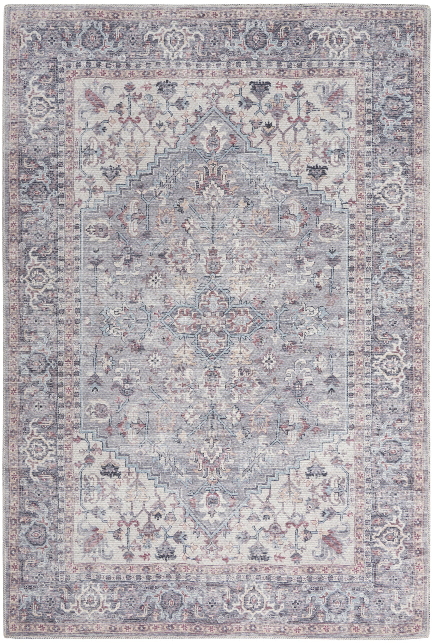 Nourison Home New Concept Washables SR104 Grey Traditional Machine Woven Rug