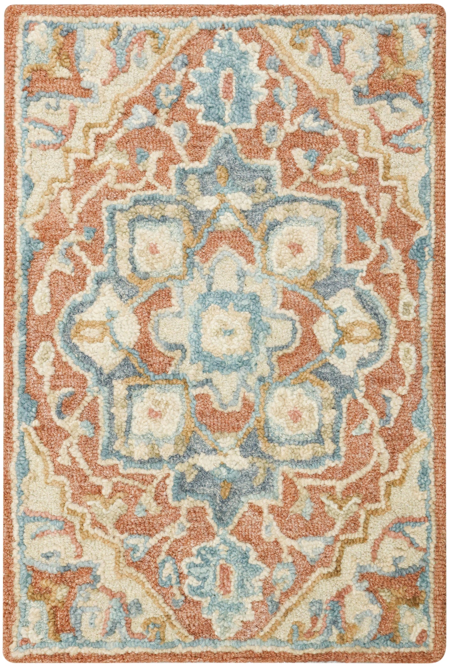 Nourison Home Maison MSO06 Rust Ivory Traditional Hand Tufted Rug