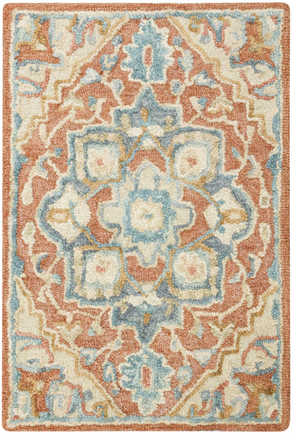 Nourison Home Maison MSO06 Rust Ivory Traditional Hand Tufted Rug