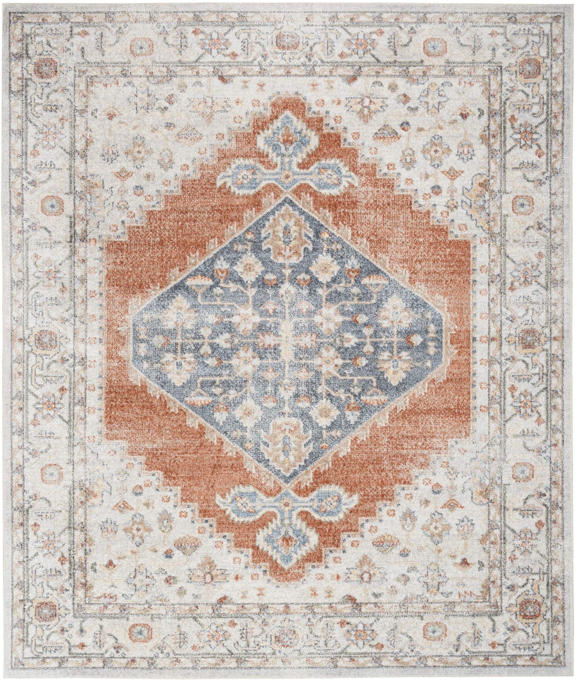 Nourison Home Astra Machine Washable  Grey Multicolor  Traditional