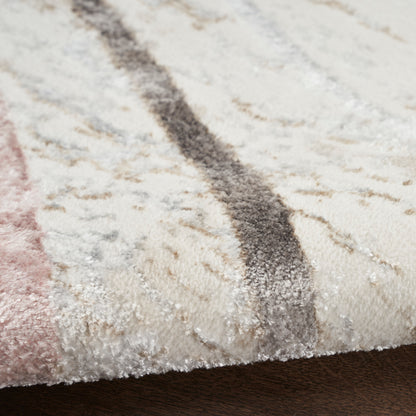 Nourison Home Glitz  Ivory Multicolor  Contemporary